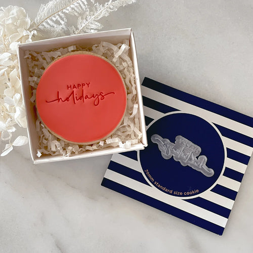 Little Biskut - Happy Holidays Tiny Text Stamp