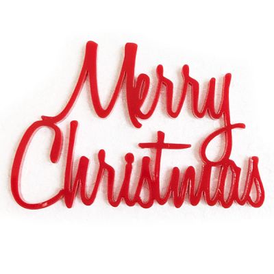Merry Christmas Acrylic Red Layon