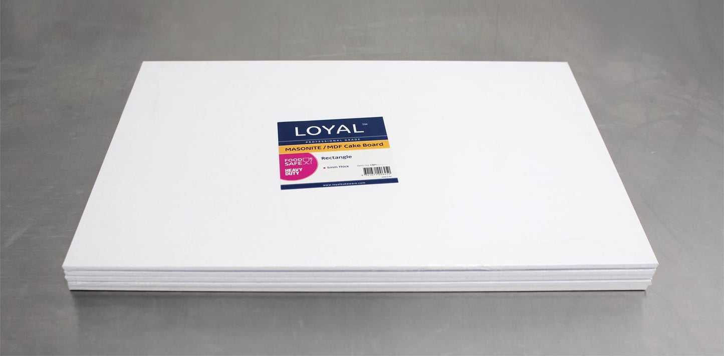Loyal White Rectangle Half Slab 5mm Cake Board - 35cm x 46cm (14inch x 18inch)