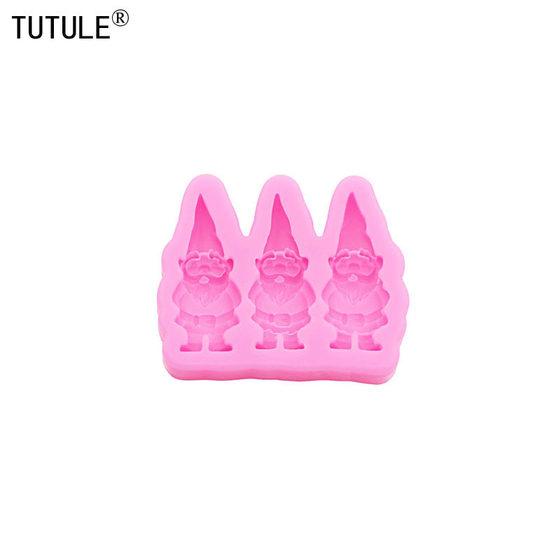 Christmas Gnome Dwarf 3pc Silicone Mould S639
