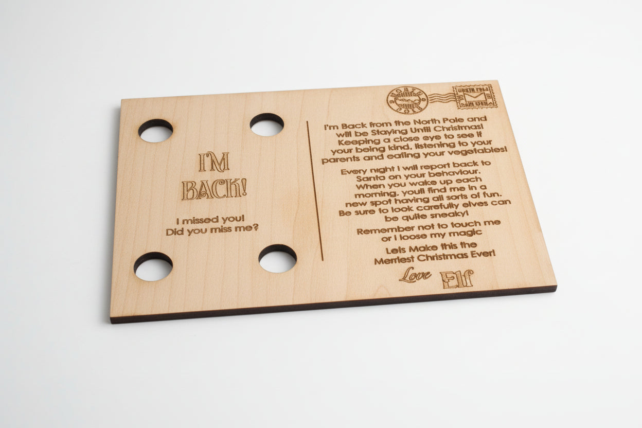 I'M BACK! Elf on the shelf Plaque