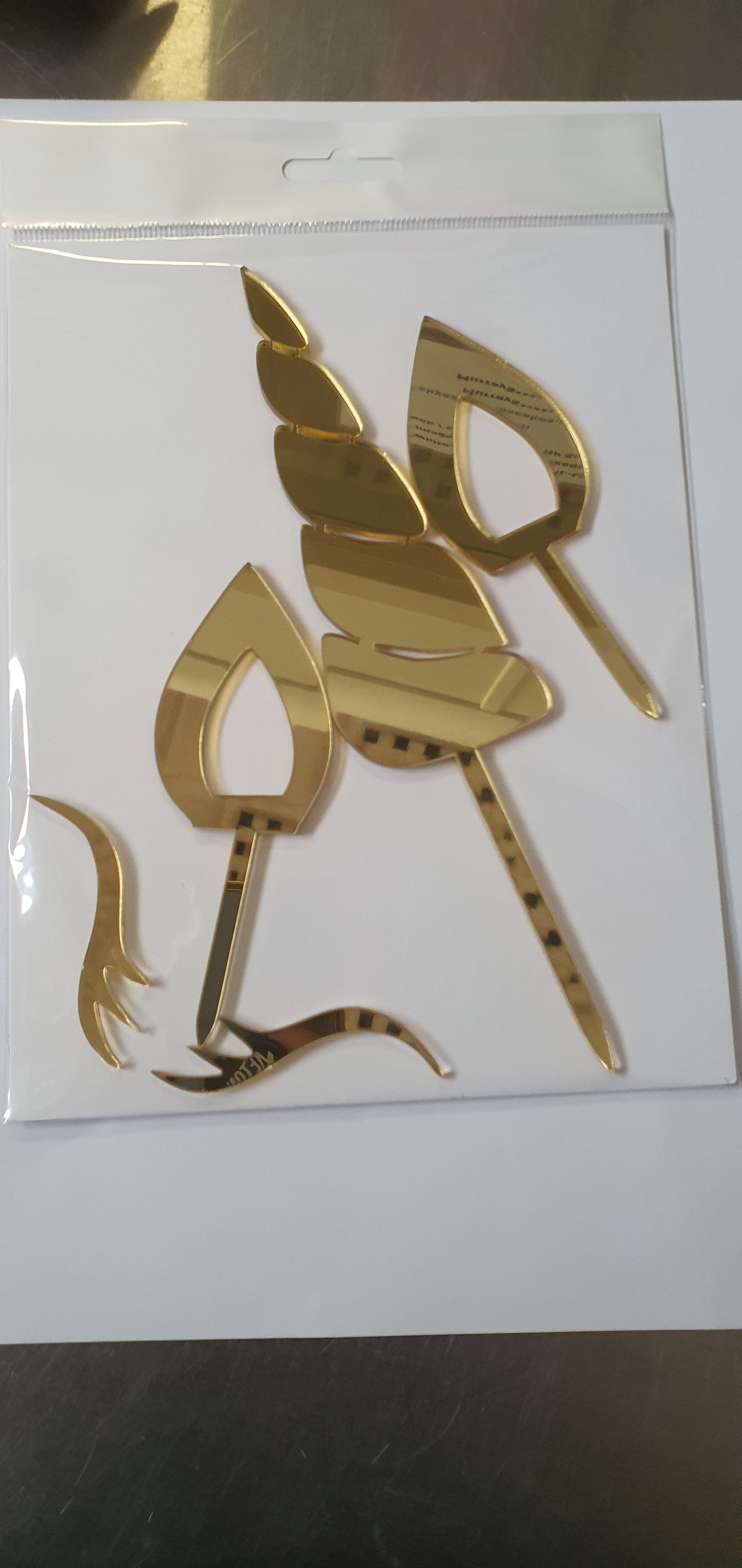 Acrylic Cake Topper - Unicorn Set - Gold V2
