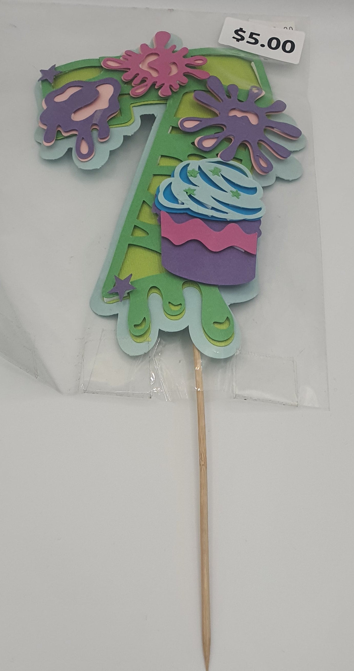 Number 7 Colourful Cardstock