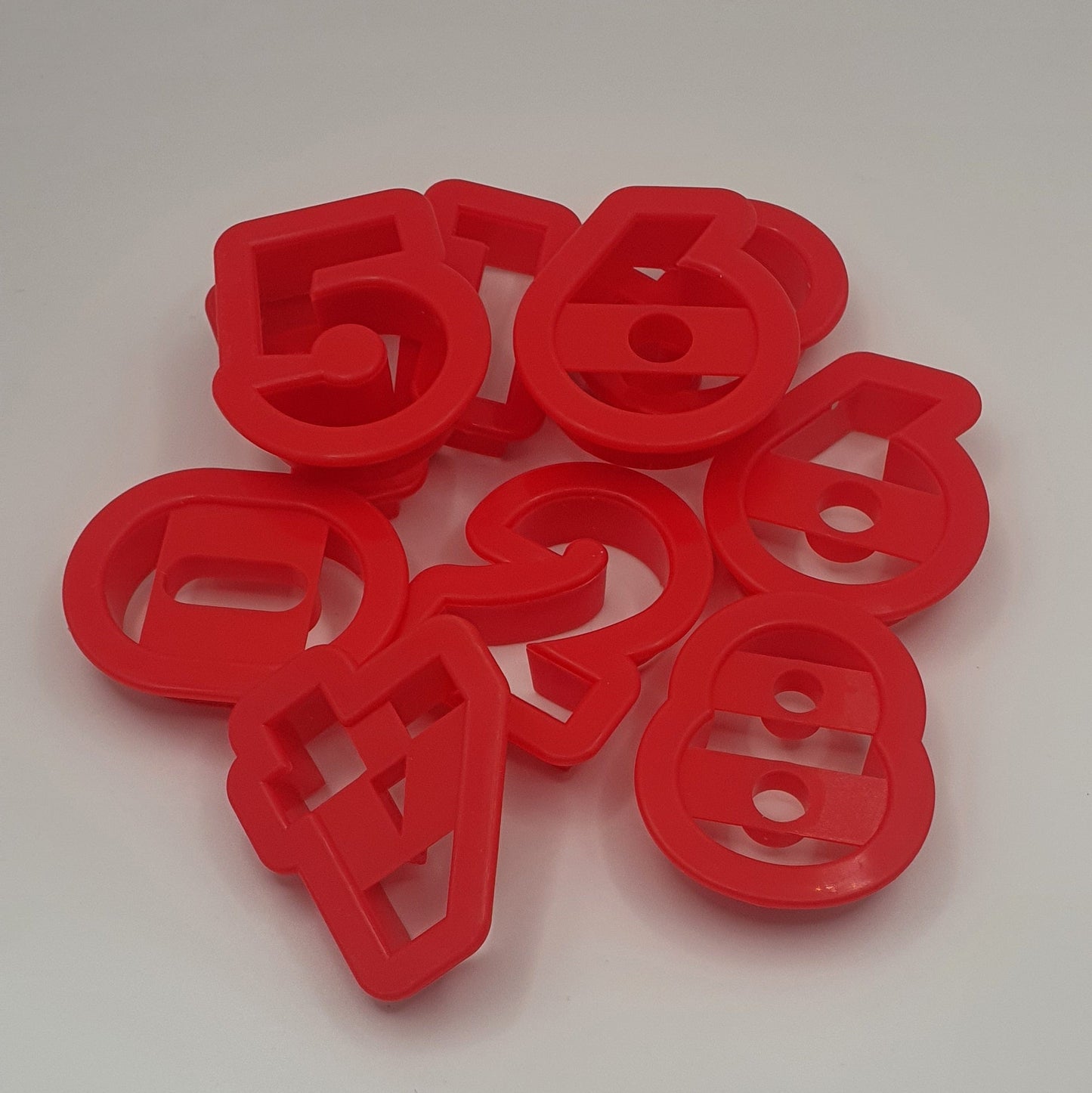 Plastic Cookie Cutters 1-10 - Red