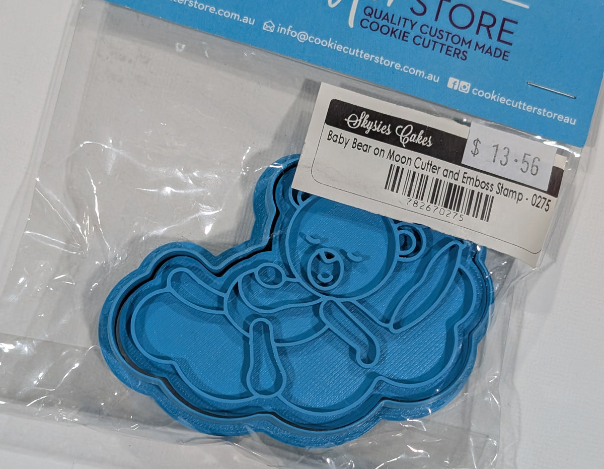 Cookie Cutter Store - Bear on Cloud Cookie Cutter & Stamp *Last Ones*