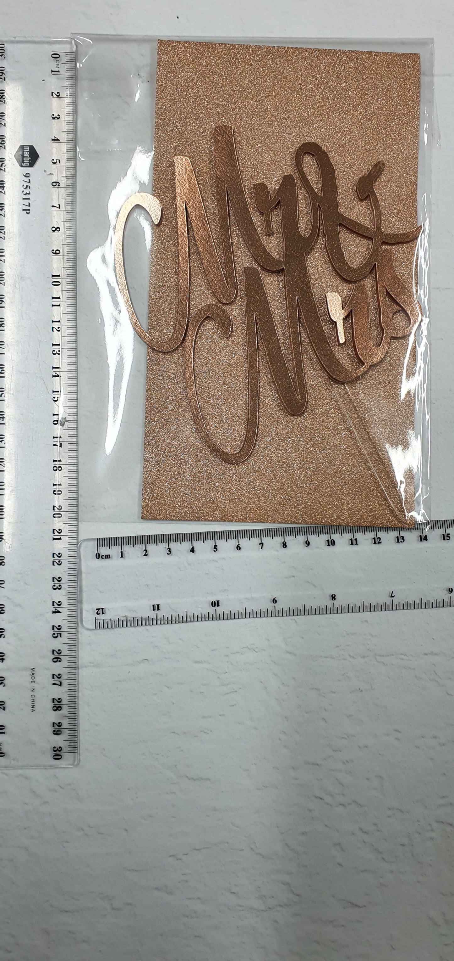 Mr & Mrs Rose Gold Cardstock