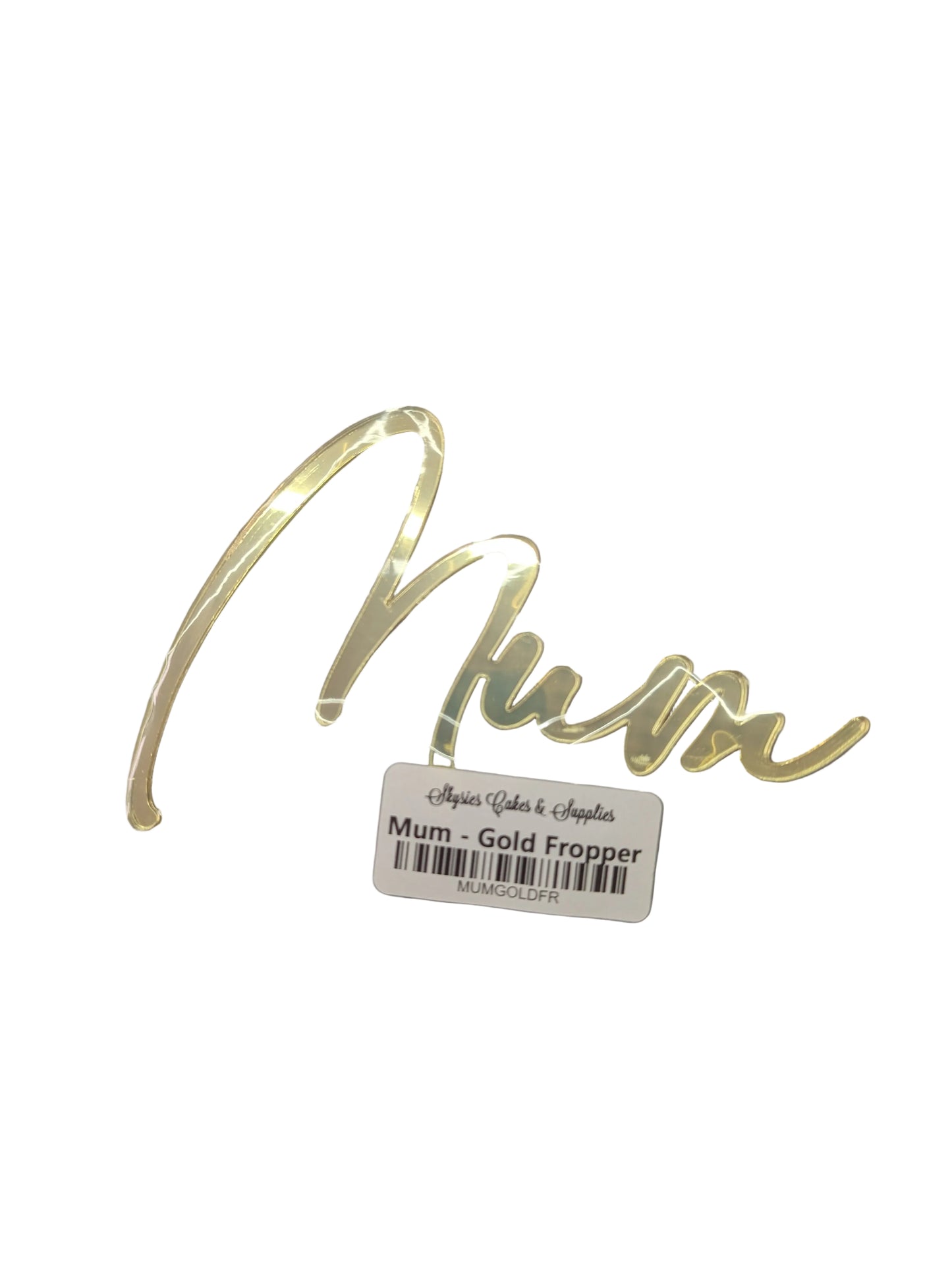 Acrylic Fropper - Mum - Gold.