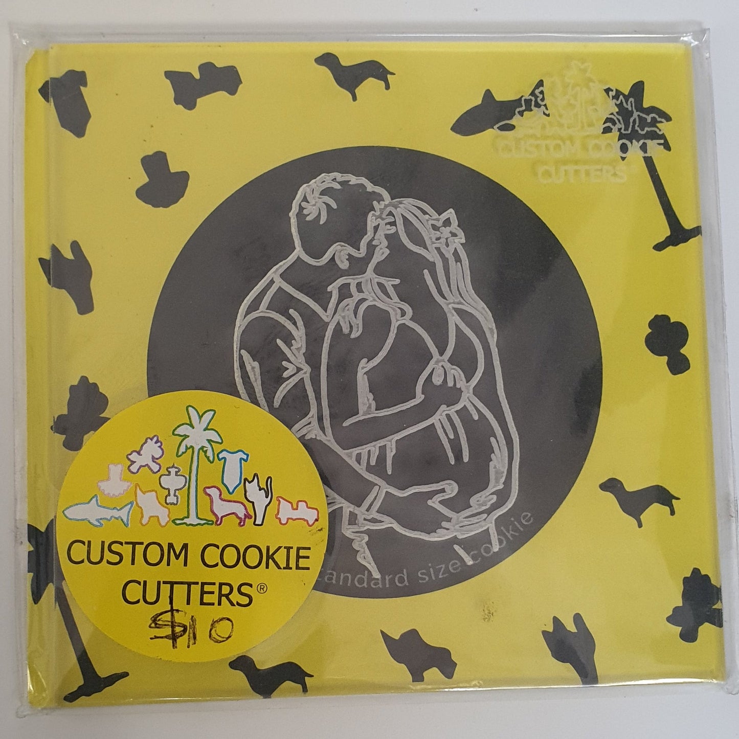 Custom Cookie Debosser Pregnant Couple.