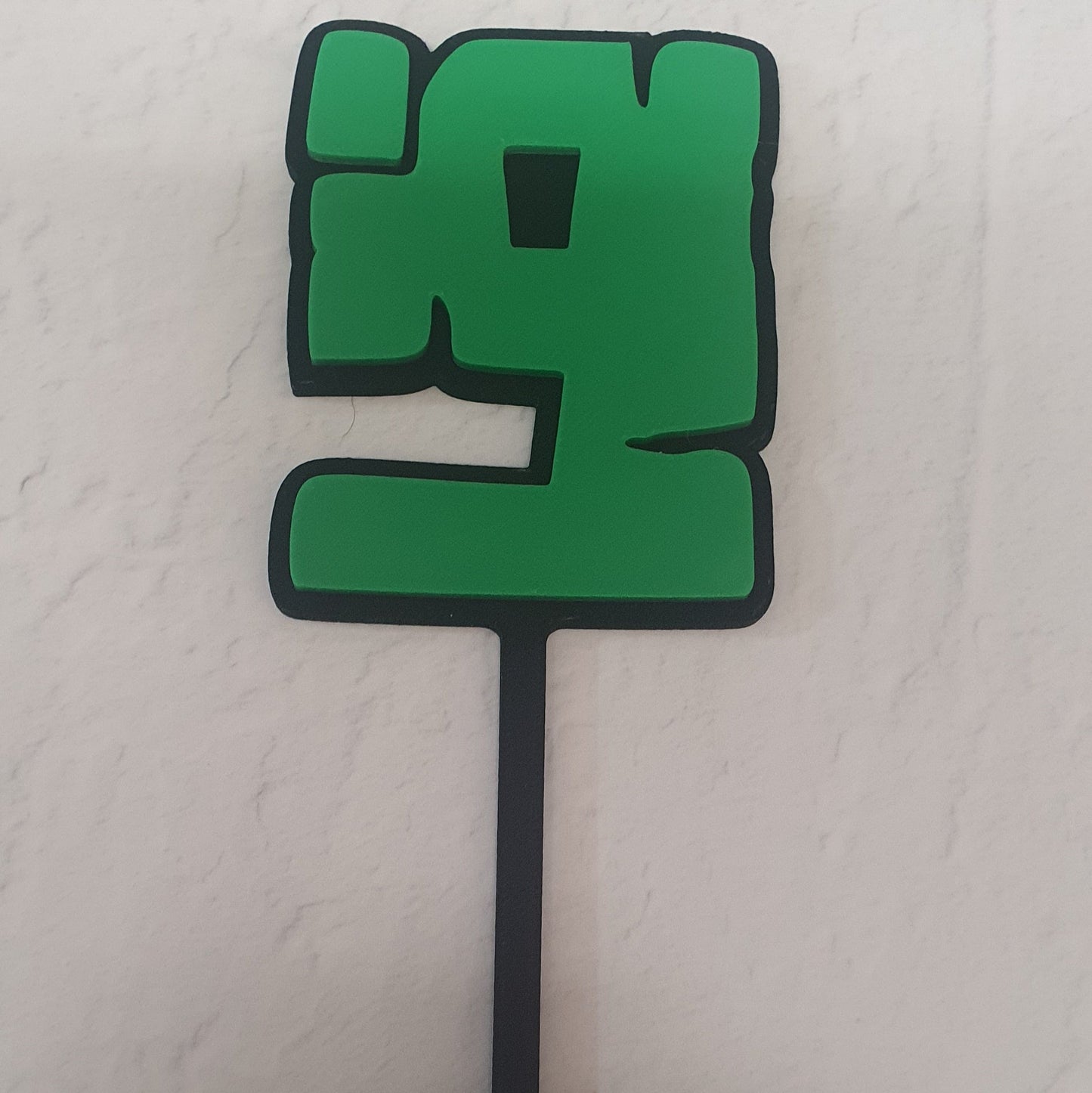 Black And Green Number - Printed Toppers