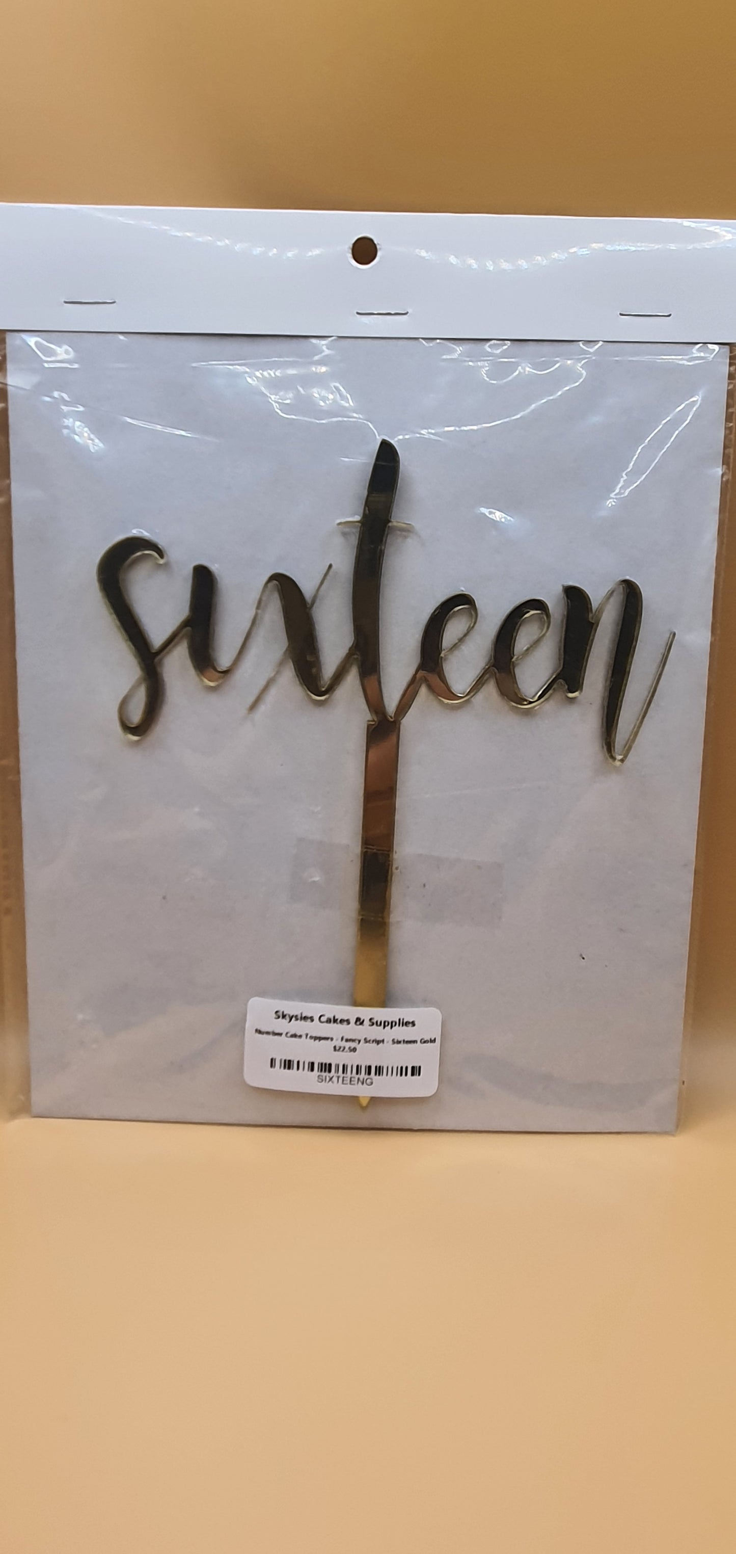 Number Cake Toppers - Fancy Script - Assorted