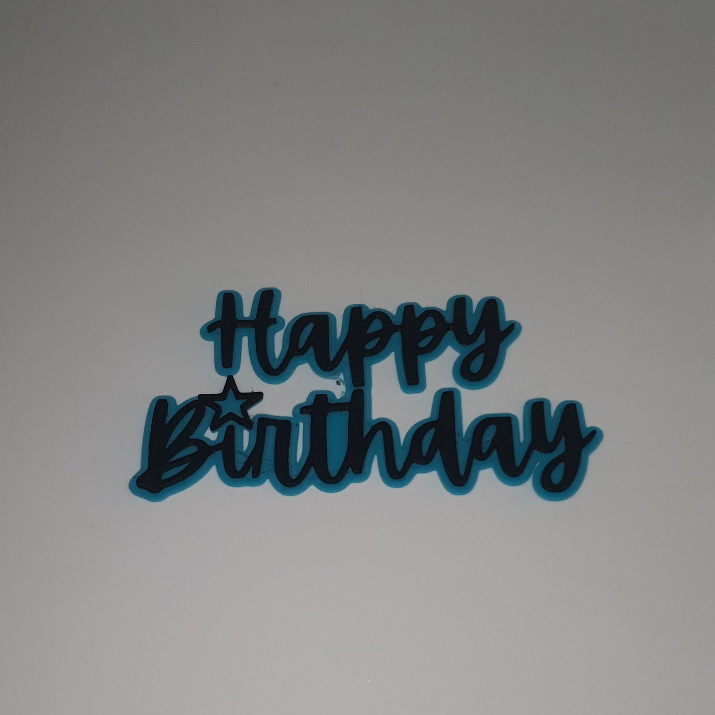 Happy Birthday Printed Fropper - Black/Blue