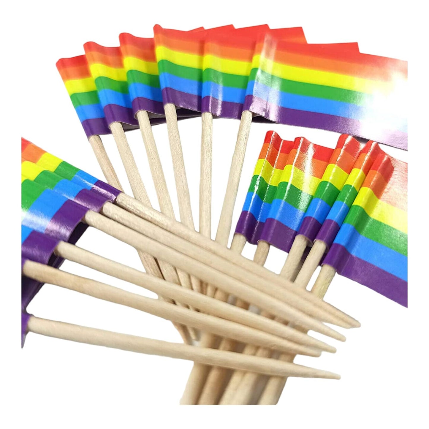 Rainbow Flag Picks 50Pk