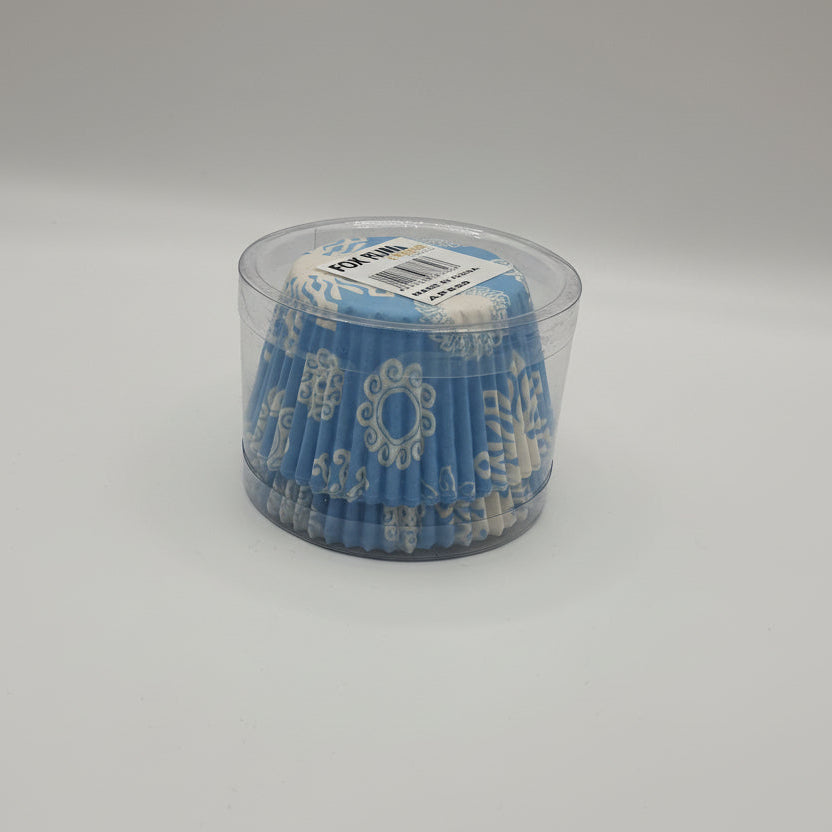 Blue Floral Design Baking Cups 48Pk