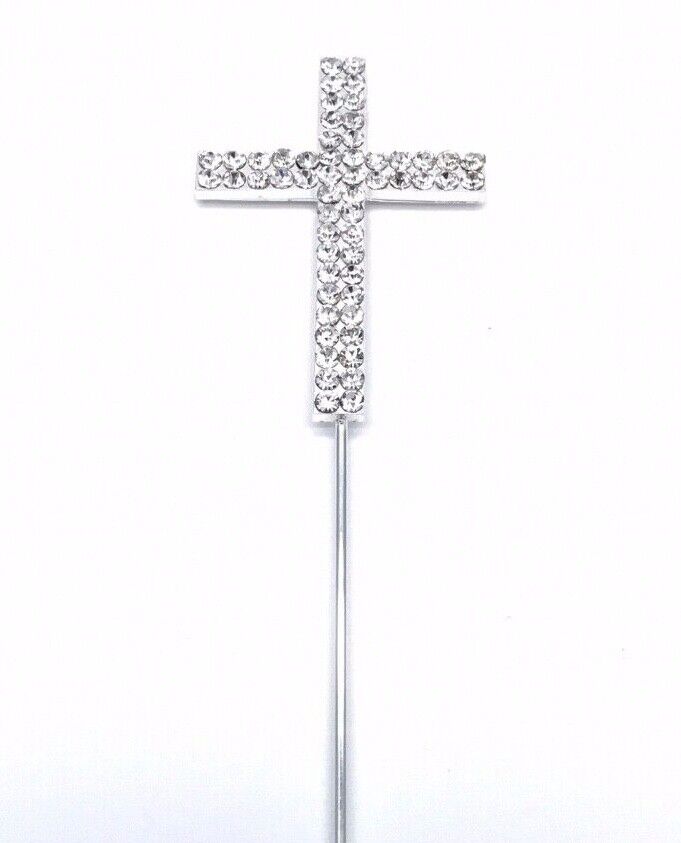 Diamante Cross Cake Topper