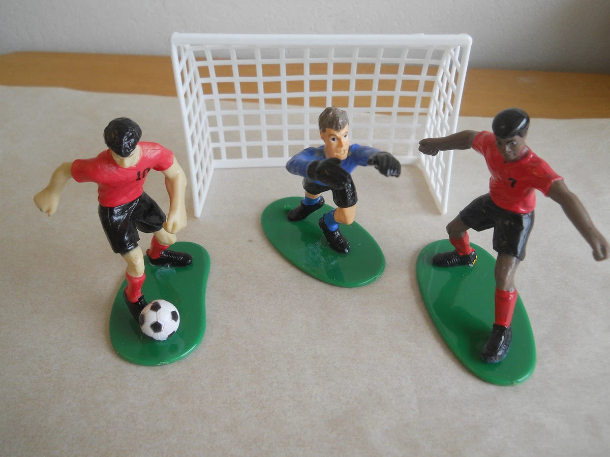 4PC Soccer Cake Topper Set