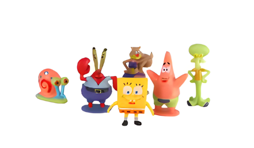 6Pc SpongeBob and Friends Cake Toppers