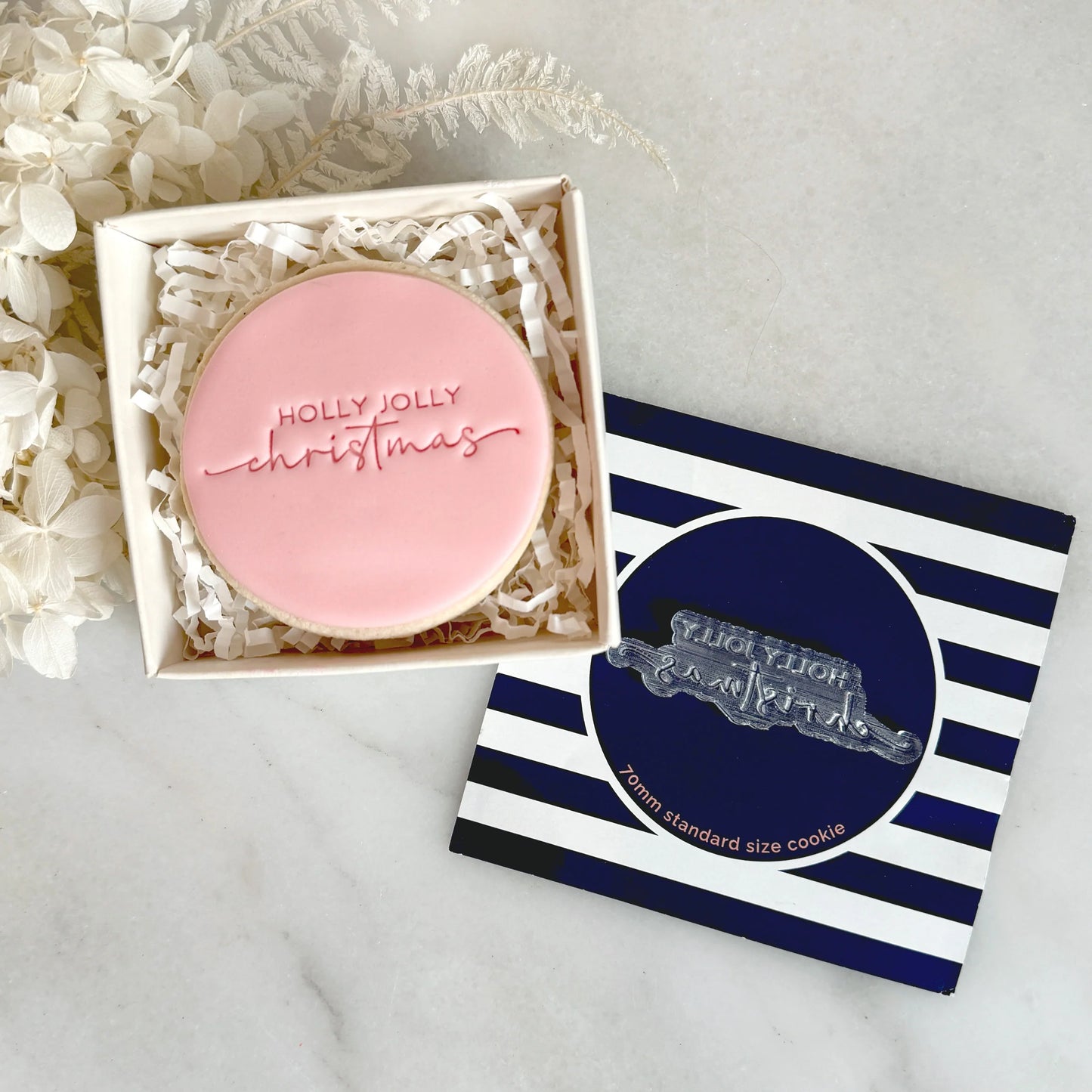 Little Biskut - Holly Jolly Christmas Tiny Text Stamp.