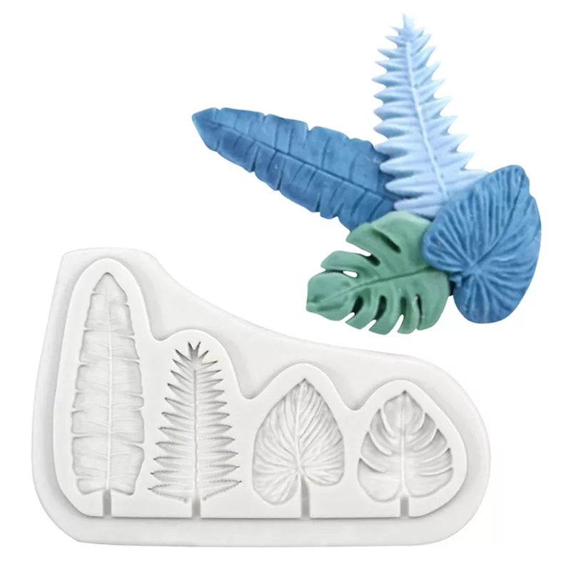 Silicone Mould - Mini Tropical Leaves - S443