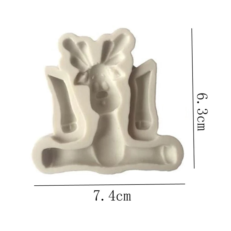 Silicone Mould - 3D Reindeer -S354.