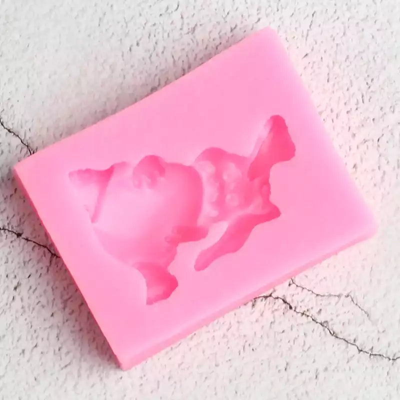Silicone Mould - Bunny Holding Egg - S190.
