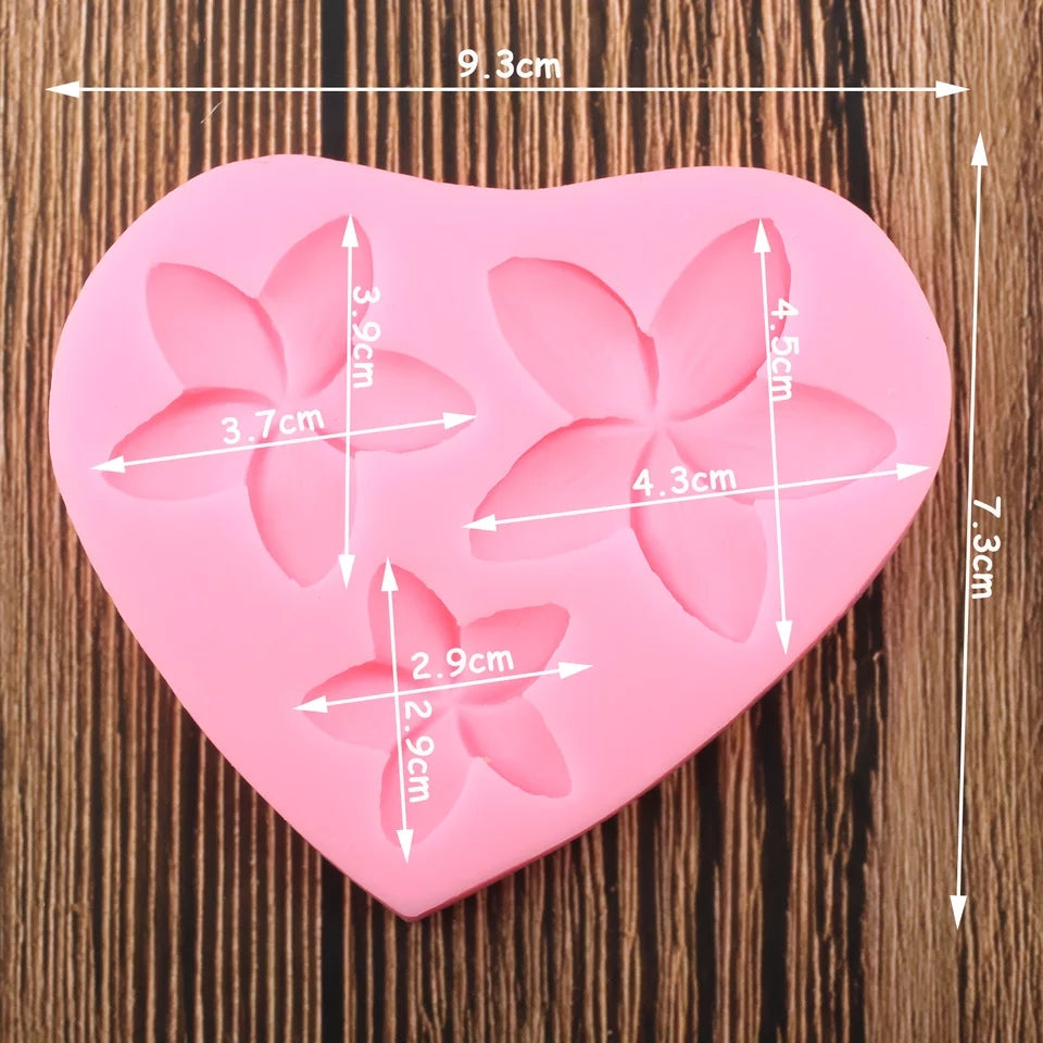 Silicone Mould - 3PC Frangipani Set - S79.