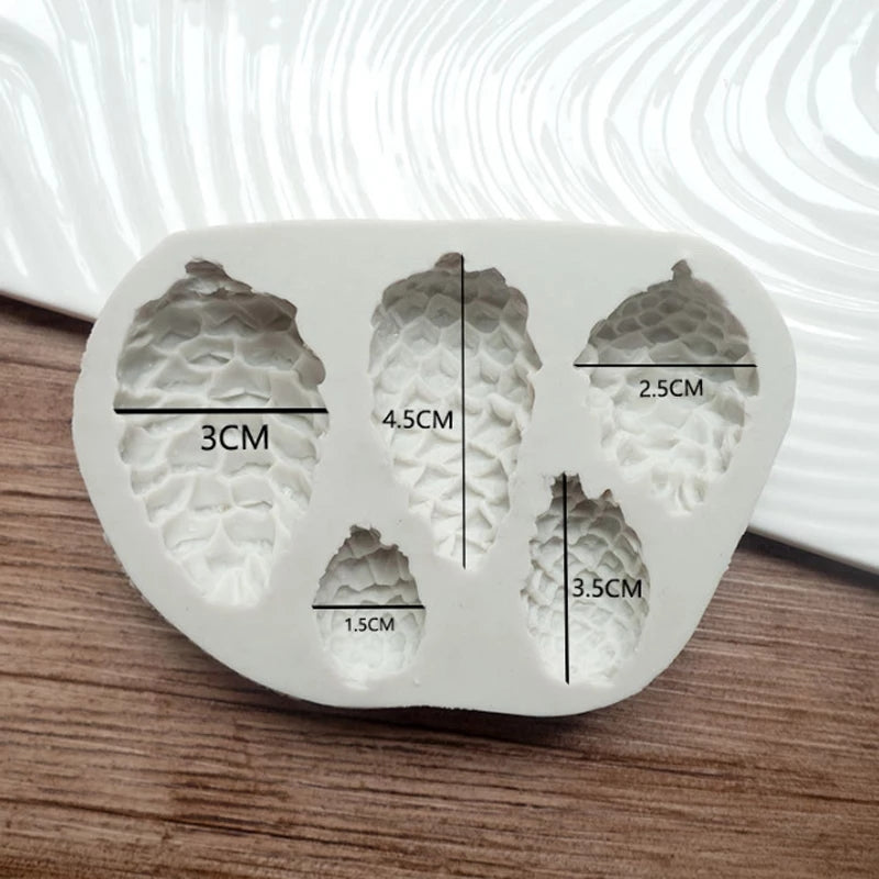 Silicone Mould - 5PC Pinecones - S63.
