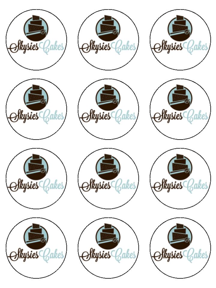 Custom Edible Image Print - 12x5cm Cupcake Rounds - 1 x Image per sheet
