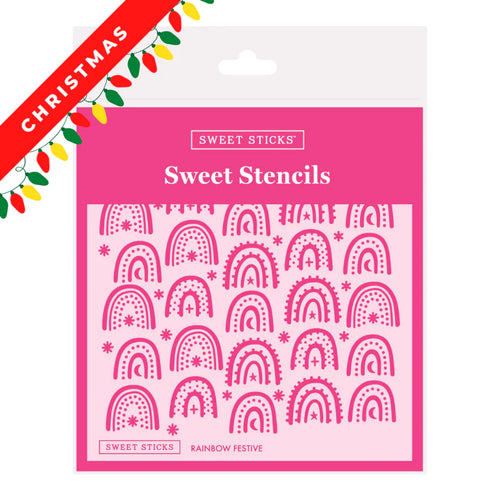 Sweet Sticks Stencil - Rainbow Festive