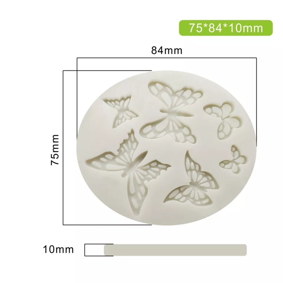 Silicone Mould - 6PC Butterfly - S333.