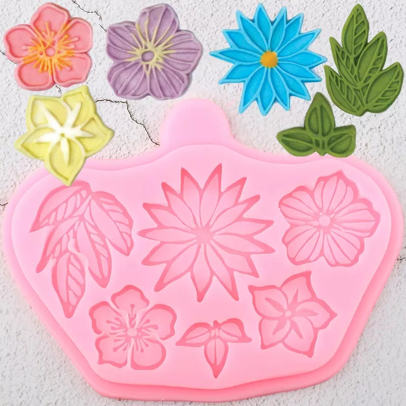 Silicone Mould - Tropical Flowers - S504