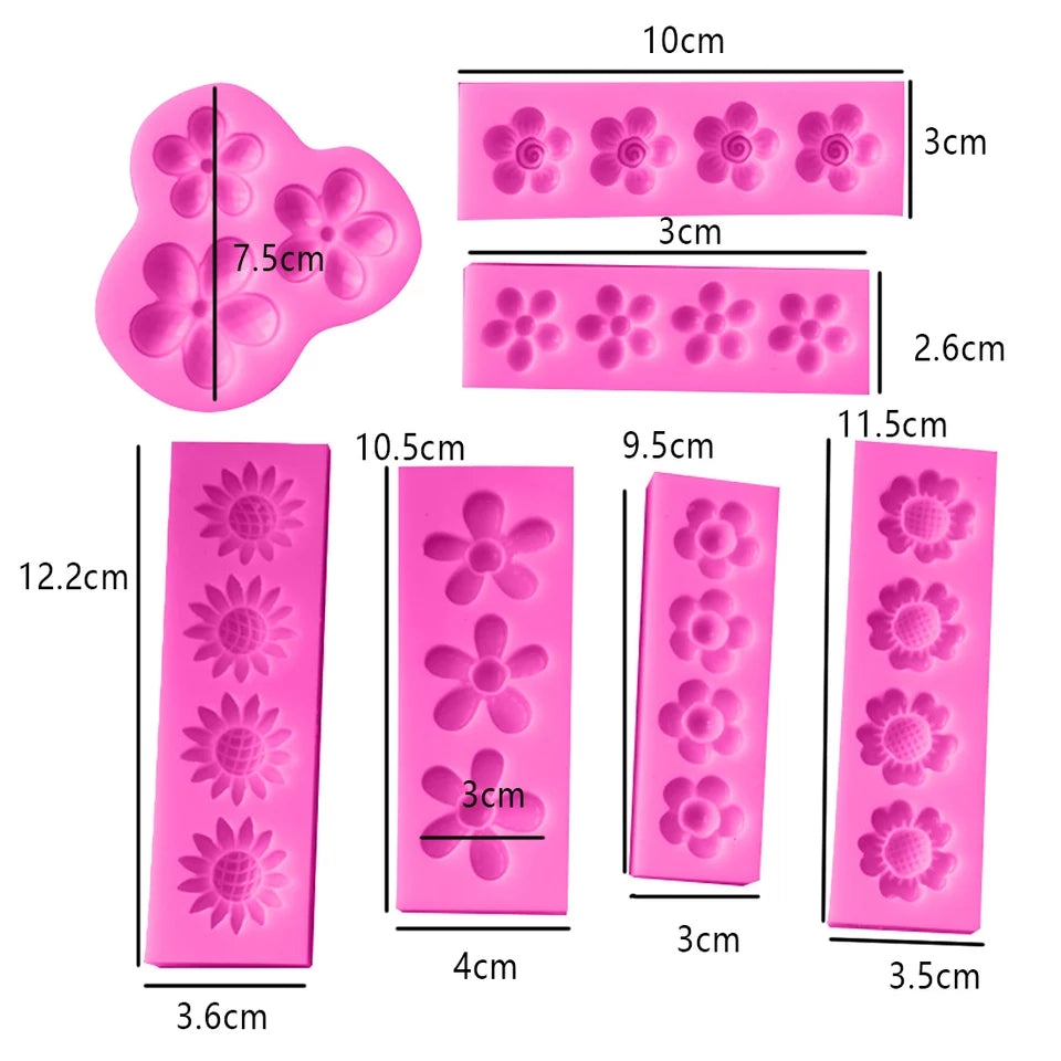 Silicone Mould - Flower Style 4 - S183.
