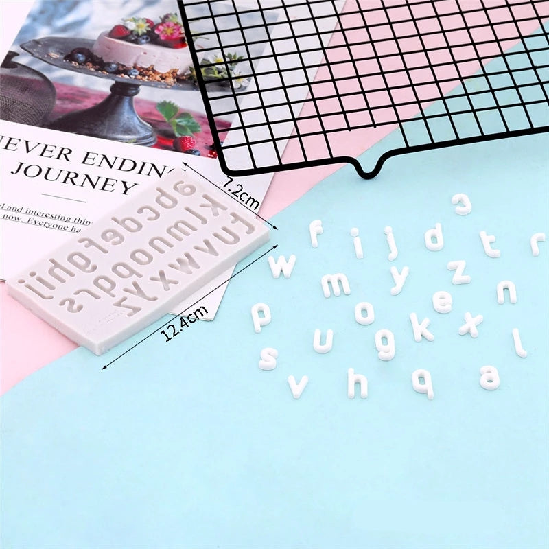 Silicone Mould - Thin Rounded Letters Font - Lower Case - S216.