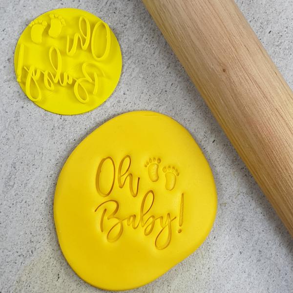 Custom Cookie Cutters Embosser - Oh Baby V2.