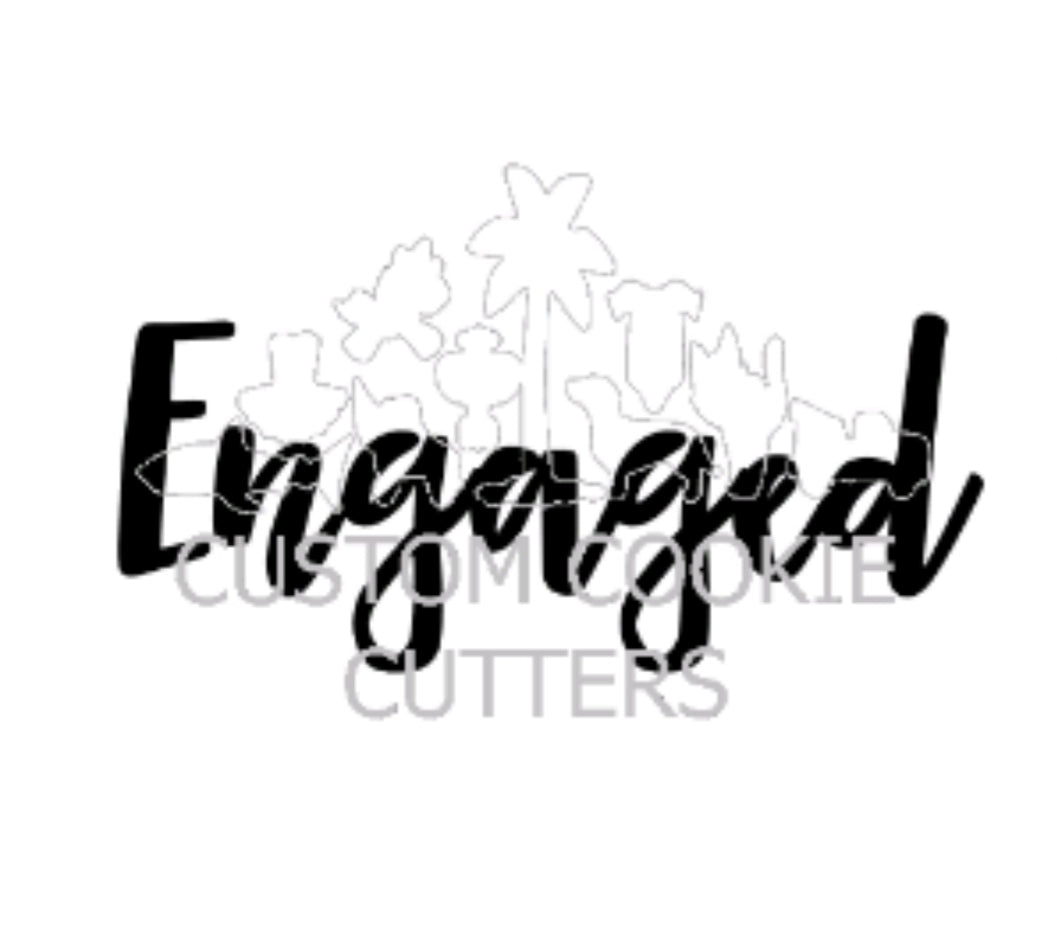 Custom Cookie Cutters Embosser - Engaged.