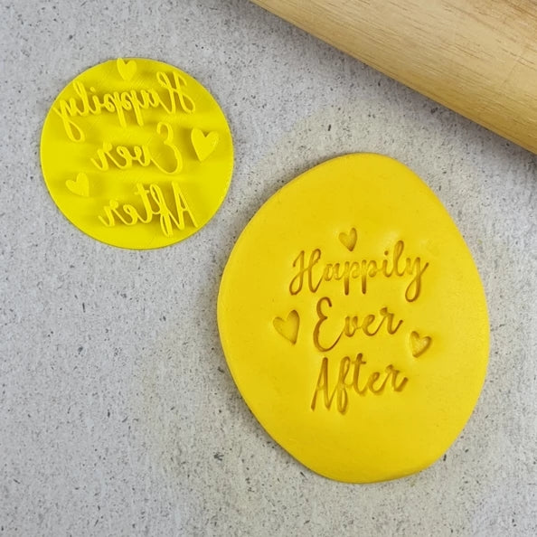 Custom Cookie Cutters Embosser - Happily Ever After.