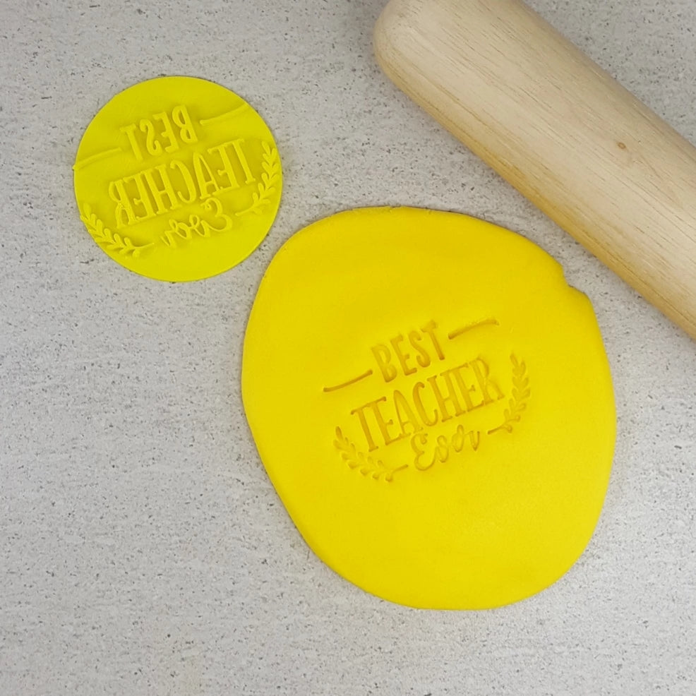 Custom Cookie Cutters Embosser - Best Teacher Ever.