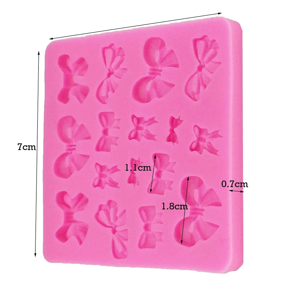 Silicone Mould - Mini Assorted Bows - 16PC - S92.