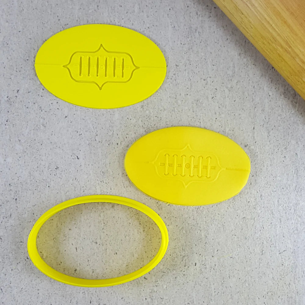 Custom Cookie Cutter - AFL Football Laces Cutter and Debosser Set.
