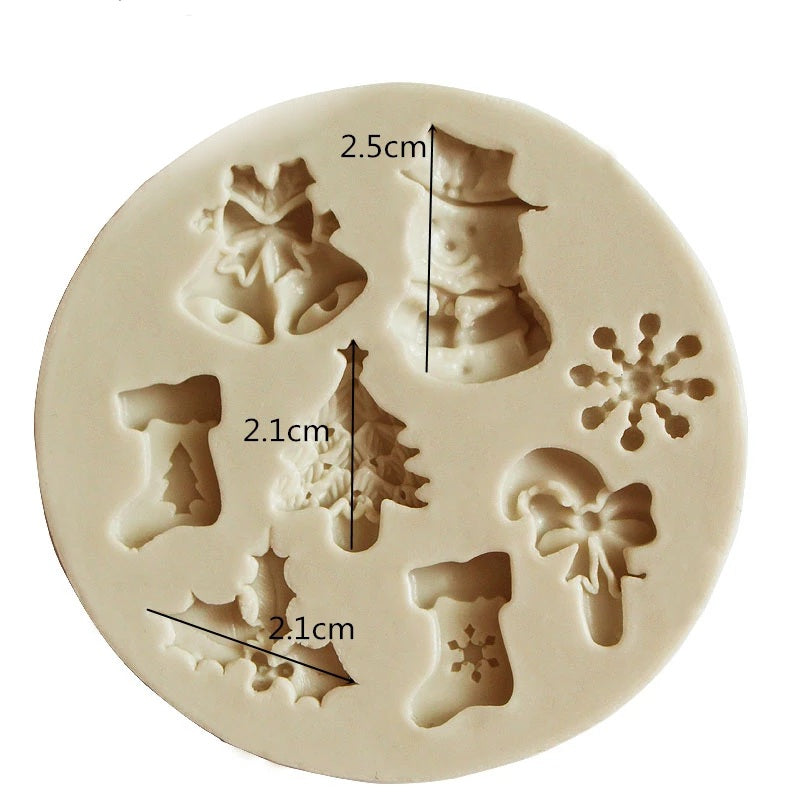 Silicone Mould - Mini Assorted Christmas - S462