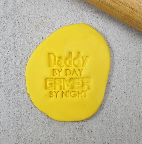 Custom Cookie Cutters Embosser - Daddy by day, Gamer by night