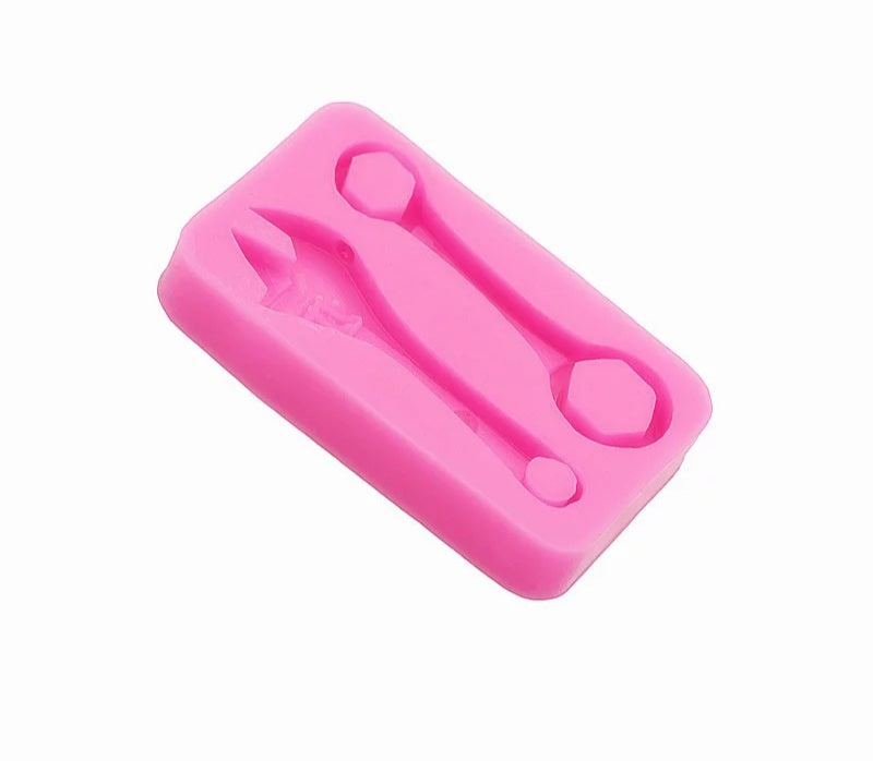Silicone Mould - Mini Spanner Tools - S132.