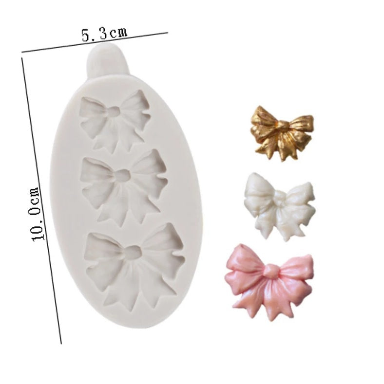 Silicone Mould - 3PC Bow / Ribbon - S91.