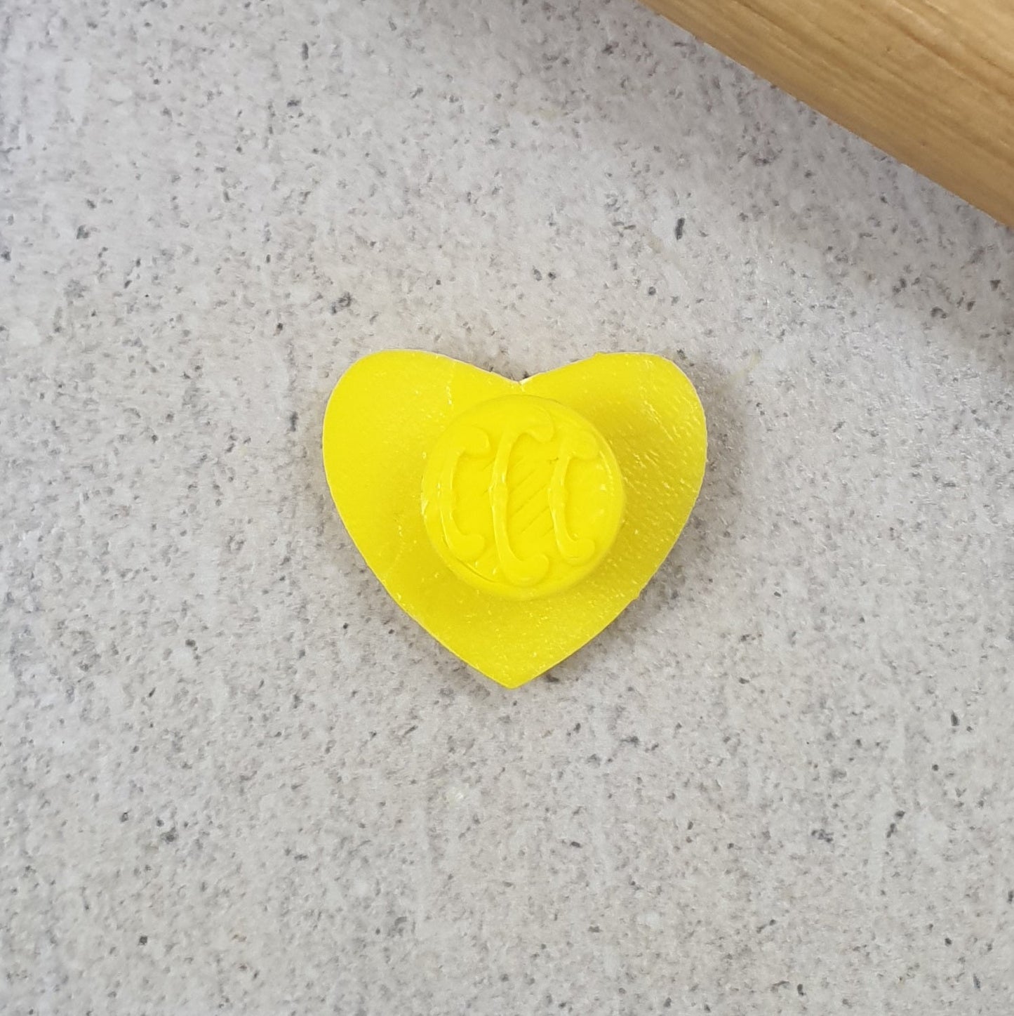 Custom Cookie Cutters Embosser - Candy Heart I Love You Set.