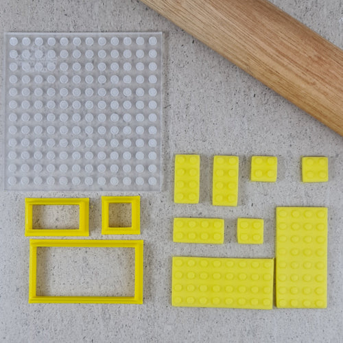 Custom Cookie Cutter - Lego Cutter and Debosser Set
