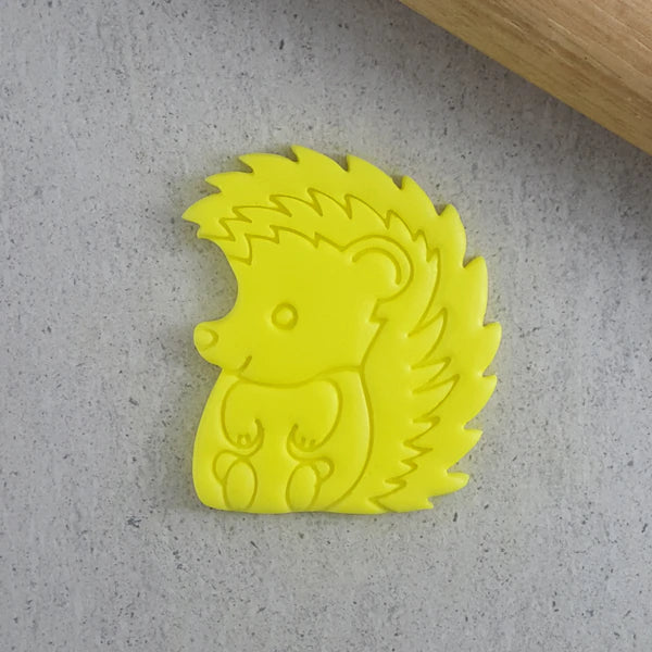 Custom Cookie Cutters Porcupine Cutter and Embosser Set.