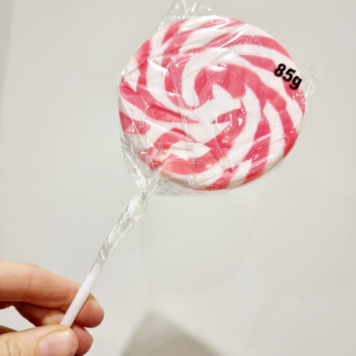 85g Large ST Single Swirly Pop - Pink