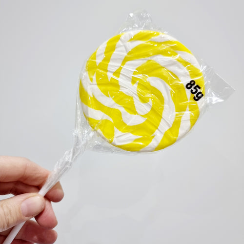 85g Large ST Single Swirly Pop - Yellow