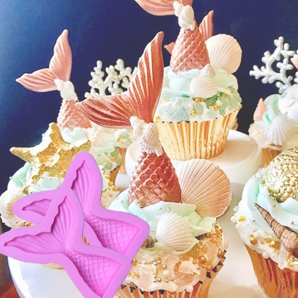 Silicone Mould - Mermaid Tail Large - S101.