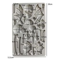Silicone Mould - Skull, Bones and Wings - S325.