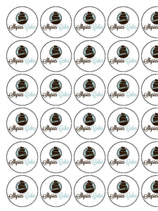 Custom Edible Image Print - 30x3cm Mini Cupcake Rounds - 1 x Image per sheet